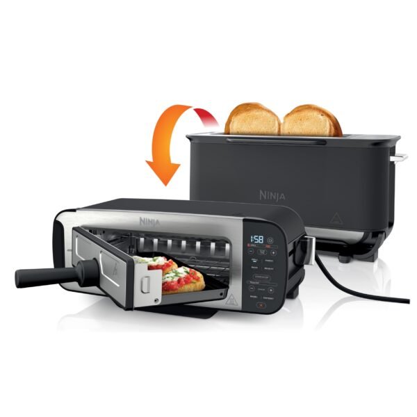 Ninja Foodi 3-in-1 Toaster, Grill & Panini Press, Black ST200UK